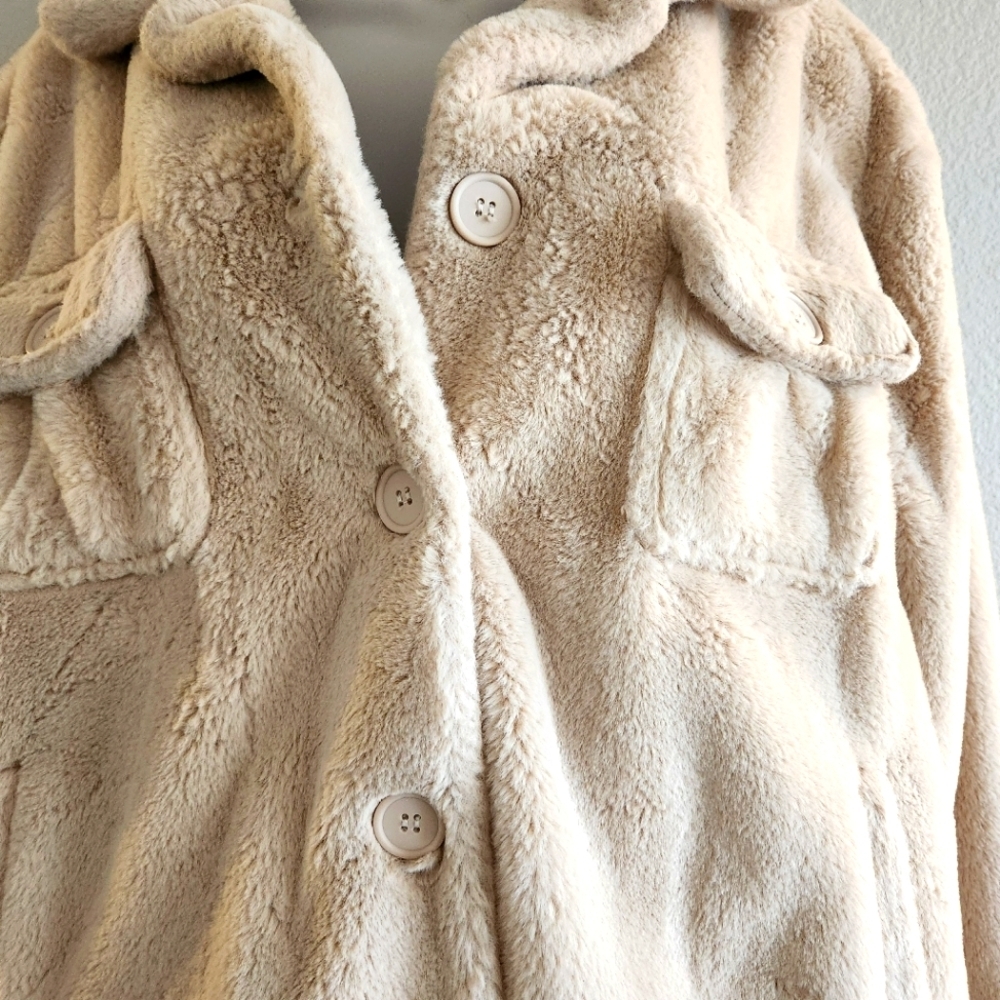 Sheppard Teddy Collard Faux Fur Coat - Picture 4 of 7